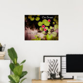 睡蓮とコイ池 ポスター (ホームオフィス)