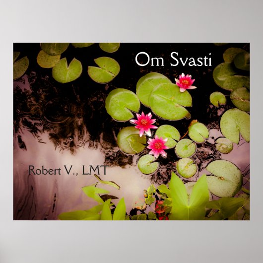 睡蓮とコイ池 ポスター (正面)