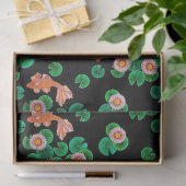 睡蓮とコイ魚ティッシュペーパー 薄葉紙 (ギフト)