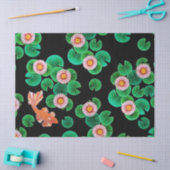 睡蓮とコイ魚ティッシュペーパー 薄葉紙 (クラフト)