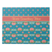 睡蓮とトンボのメモ帳またはジョッター ノートパッド (正面)