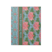 睡蓮とトンボのメモ帳またはジョッター ノートパッド (回転)