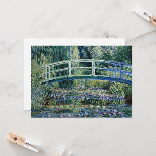 睡蓮と日本の橋 カード (正面/裏面インサイチュ)