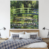 睡蓮と日本の橋 キャンバスプリント (インサイチュ (寝室))