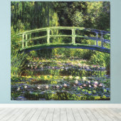 睡蓮と日本の橋 キャンバスプリント (インサイチュ (ウッドフロア))