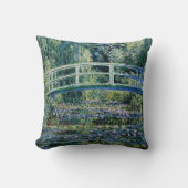 睡蓮と日本の橋 クッション (正面)