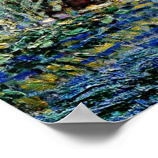 睡蓮と日本の橋 ポスター (角)