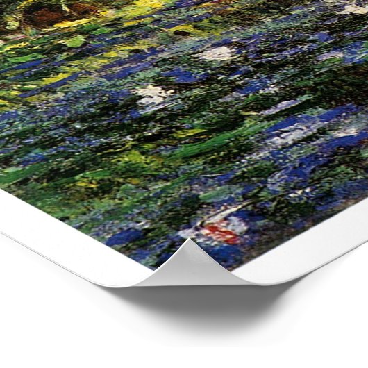 睡蓮と日本の橋 ポスター (角)