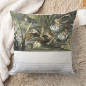 睡蓮と水妖精、イラストレーション クッション (ブランケット)