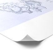 睡蓮と水妖精、イラストレーション ポスター (角)