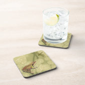 睡蓮のカエルとトンボ コースター (右側)