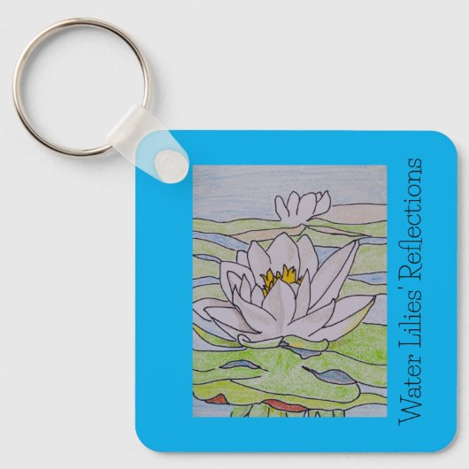 睡蓮の反射 キーホルダー (正面)