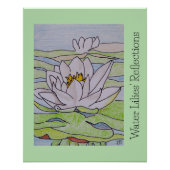 睡蓮の反射 ポスター (正面)