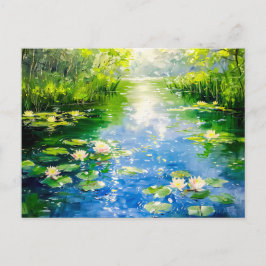 睡蓮の夏の池 シーズンポストカード