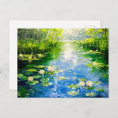 睡蓮の夏の池 シーズンポストカード (正面/裏面)