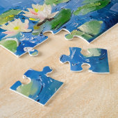 睡蓮の夏の池 ジグソーパズル (側面)