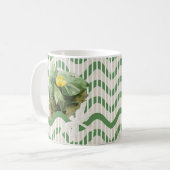 睡蓮の模様 コーヒーマグカップ (正面左)