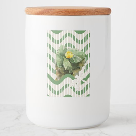 睡蓮の模様 フードラベル (正面)