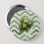 睡蓮の模様 缶バッジ (正面&裏面)