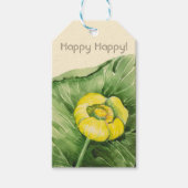 睡蓮の水彩画 ギフトタグ (正面)