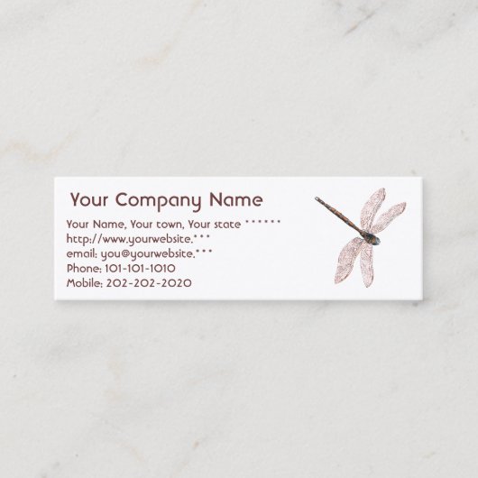 睡蓮の水彩画 スキニー名刺 (正面)