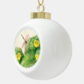 睡蓮の水彩画 セラミックボールオーナメント (右)