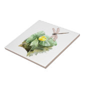 睡蓮の水彩画 タイル (側面)