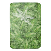 睡蓮の水彩画 バスマット (正面縦)