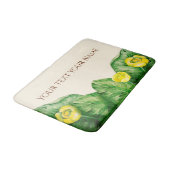 睡蓮の水彩画 バスマット (アングル)