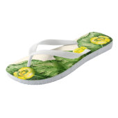 睡蓮の水彩画 ビーチサンダル (アングル)