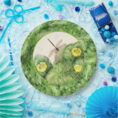 睡蓮の水彩画 ペーパープレート (パーティー)