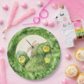 睡蓮の水彩画 ペーパープレート (パーティー)