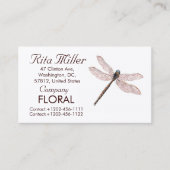 睡蓮の水彩画 名刺 (正面)