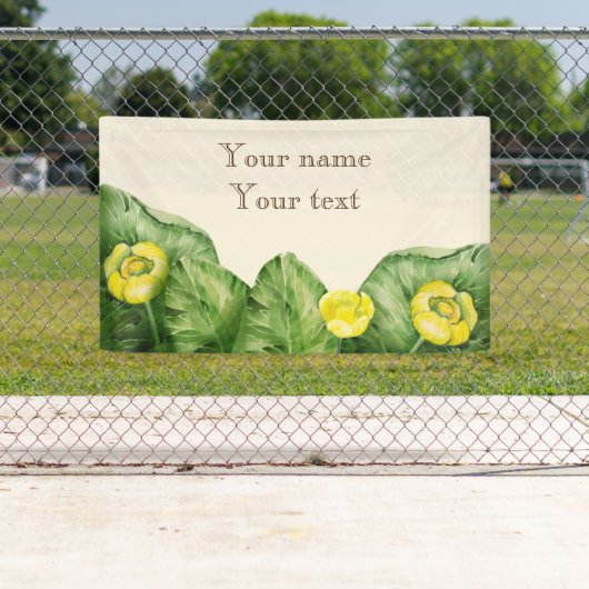 睡蓮の水彩画 横断幕 (インサイチュ)