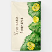 睡蓮の水彩画 横断幕 (縦)