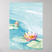 睡蓮の水色 ポスター (正面)
