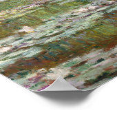 睡蓮の池に架かるモネアートブリッジ ポスター (角)