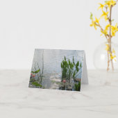 睡蓮の池のカード カード (黄色い花)