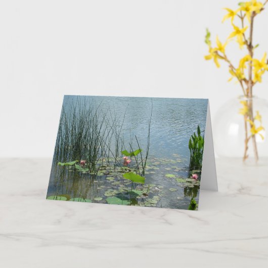 睡蓮の池のカード カード (黄色い花)