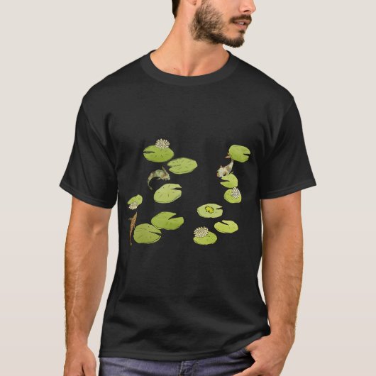 睡蓮の池の人魚 Tシャツ (正面)