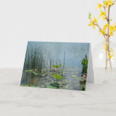 睡蓮の池 カード (黄色い花)