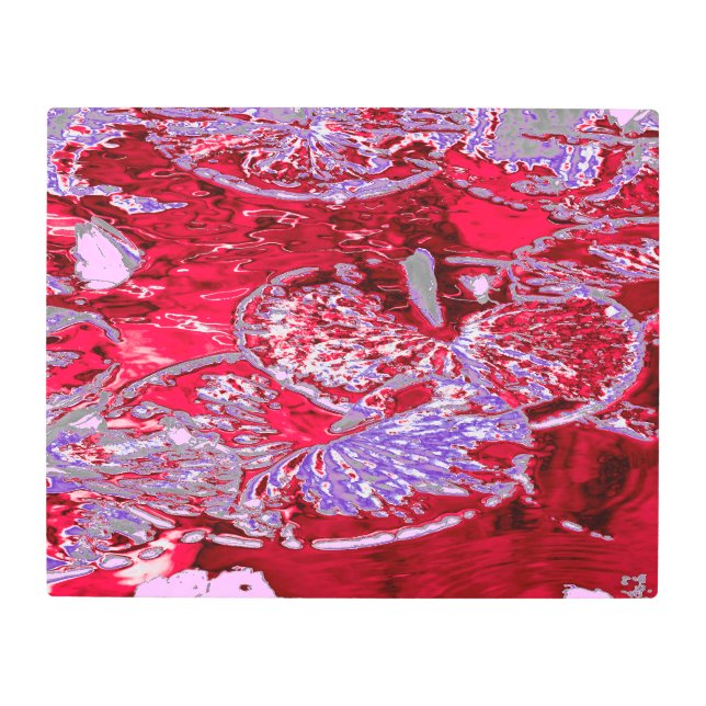 睡蓮の池 メタルプリント (正面)