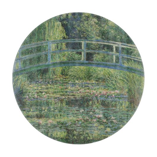 睡蓮の池、風景油絵、モネ カッティングボード (正面)