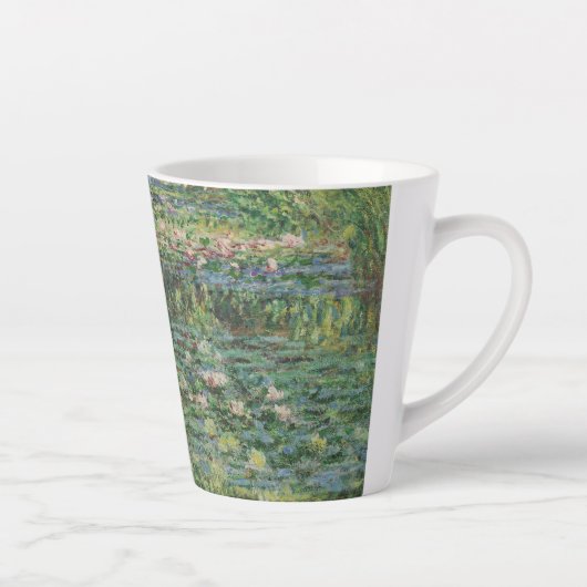 睡蓮の池、風景油絵、モネ カフェラテマグ (右)
