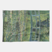 睡蓮の池、風景油絵、モネ キッチンタオル (横)