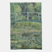睡蓮の池、風景油絵、モネ キッチンタオル (縦)