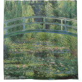睡蓮の池、風景油絵、モネ シャワーカーテン (正面)
