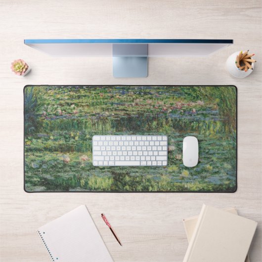 睡蓮の池、風景油絵、モネ デスクマット (オフィス1)