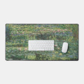 睡蓮の池、風景油絵、モネ デスクマット (キーボード&マウス)