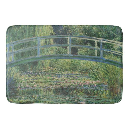 睡蓮の池、風景油絵、モネ バスマット (正面)